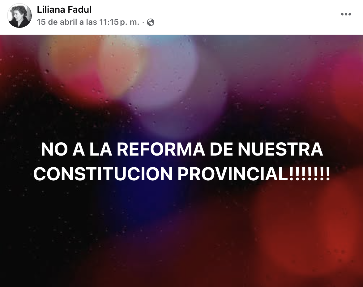 Fadul pidió a los legisladores “definir su postura” sobre la reforma constitucional y cuestionó el gasto público