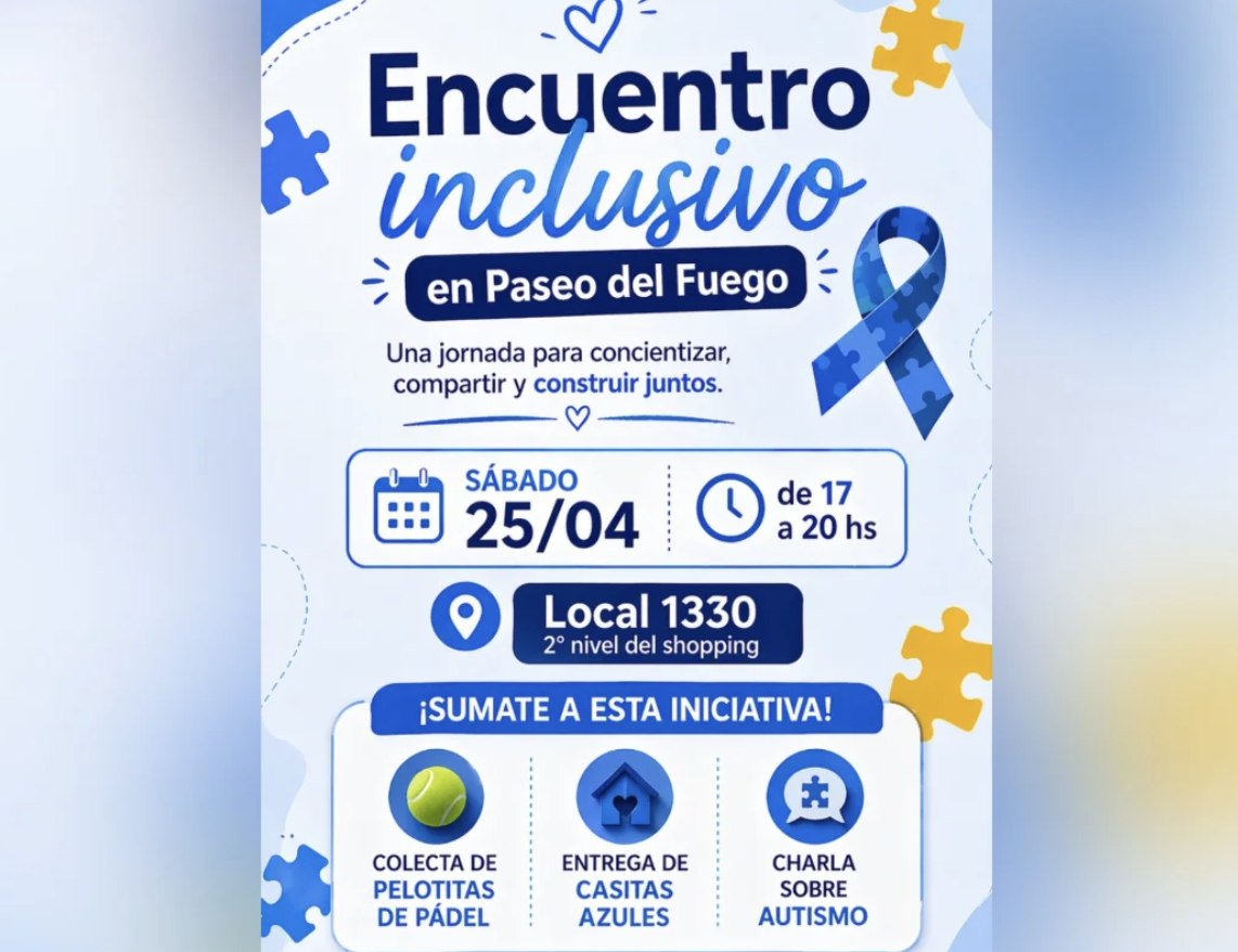 Ushuaia: invitan a una jornada abierta por el Mes de la Concientización sobre el Autismo