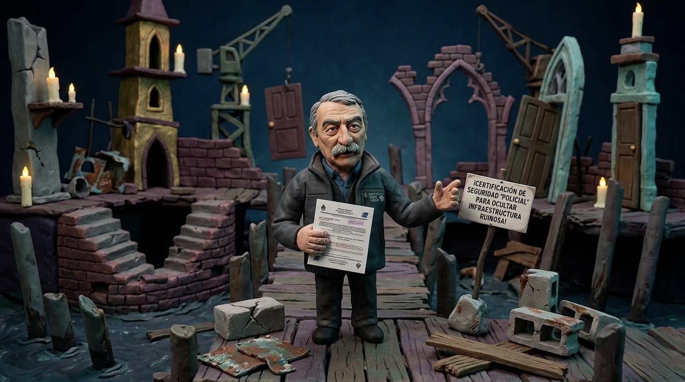 Melella intenta tapar el colapso estructural del puerto de Ushuaia con un certificado policial