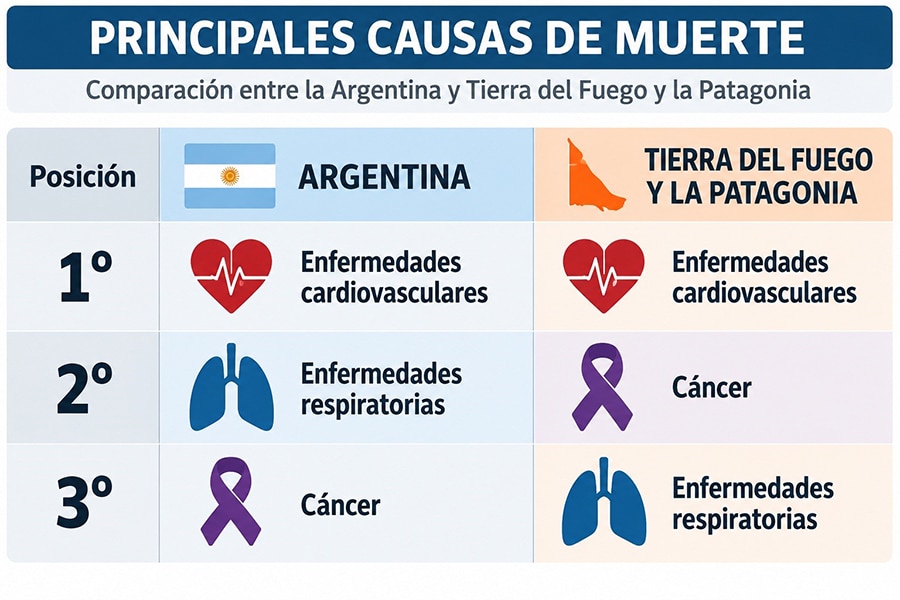El cáncer ya es la segunda causa de muerte en Tierra del Fuego