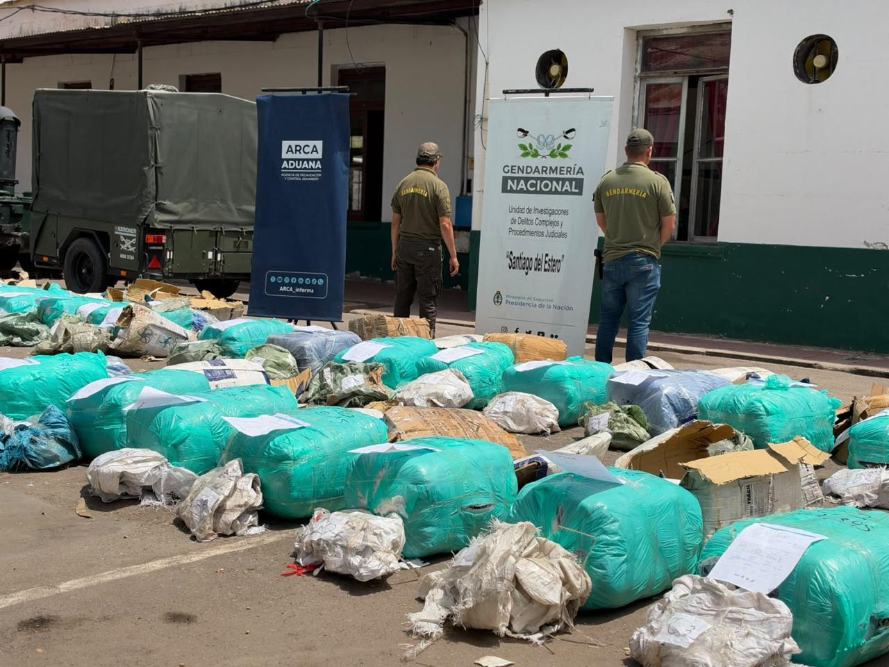 La Aduana de Santiago del Estero secuestró 657 kilos de hojas de coca valuados en más de 72 millones de pesos